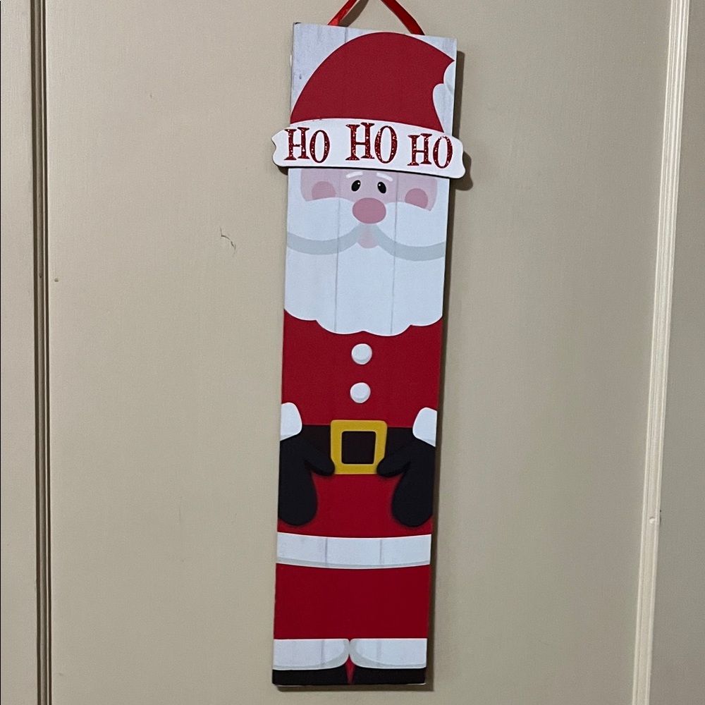 Festive Santa Wall Decor - Red and White
